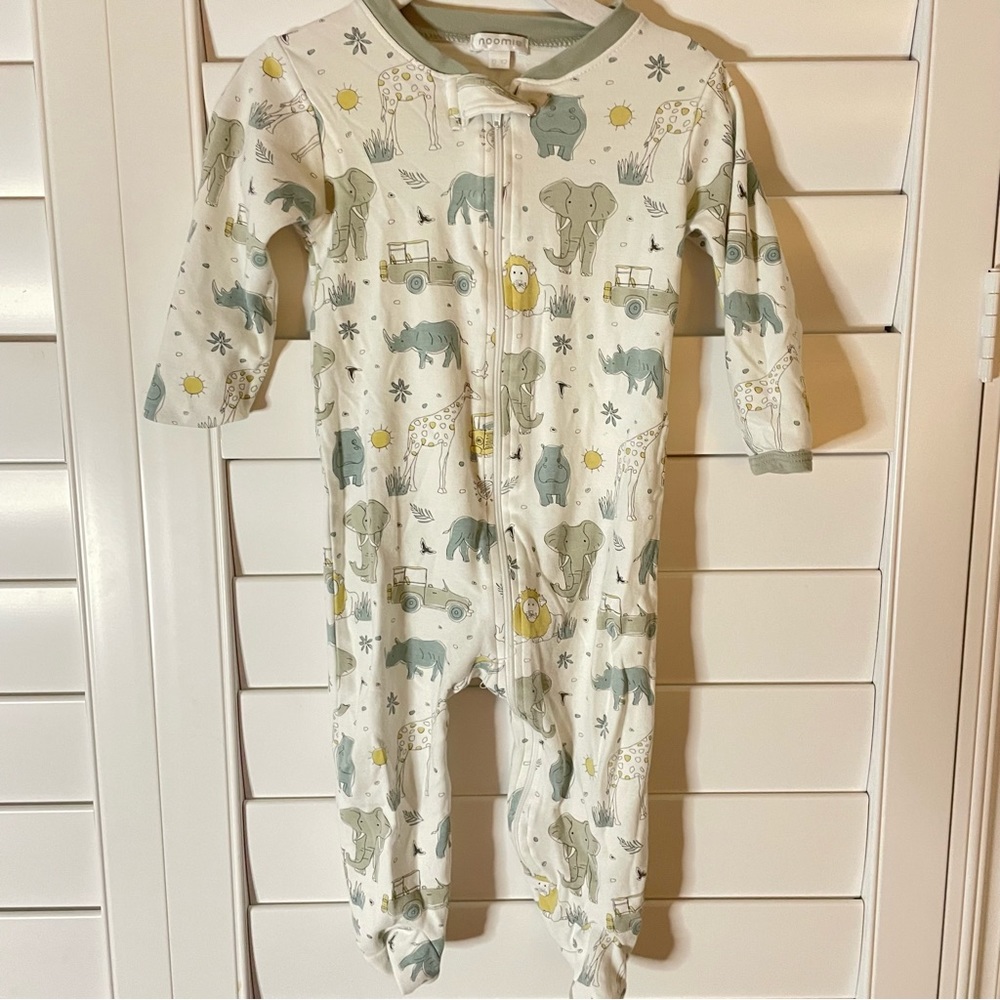 Noomie Animal Print Onesie White Multi Size 9-12 months